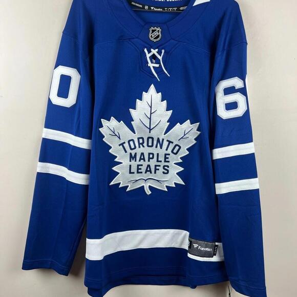 New Toronto Maple Leafs Fanatics Breakaway Jersey Woll #60 NHL Blue Size L - Picture 1 of 9